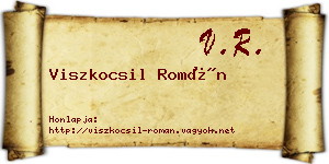 Viszkocsil Román névjegykártya